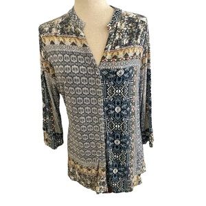 PARSLEY & SAGE Bohemian Patchwork Tunic Top